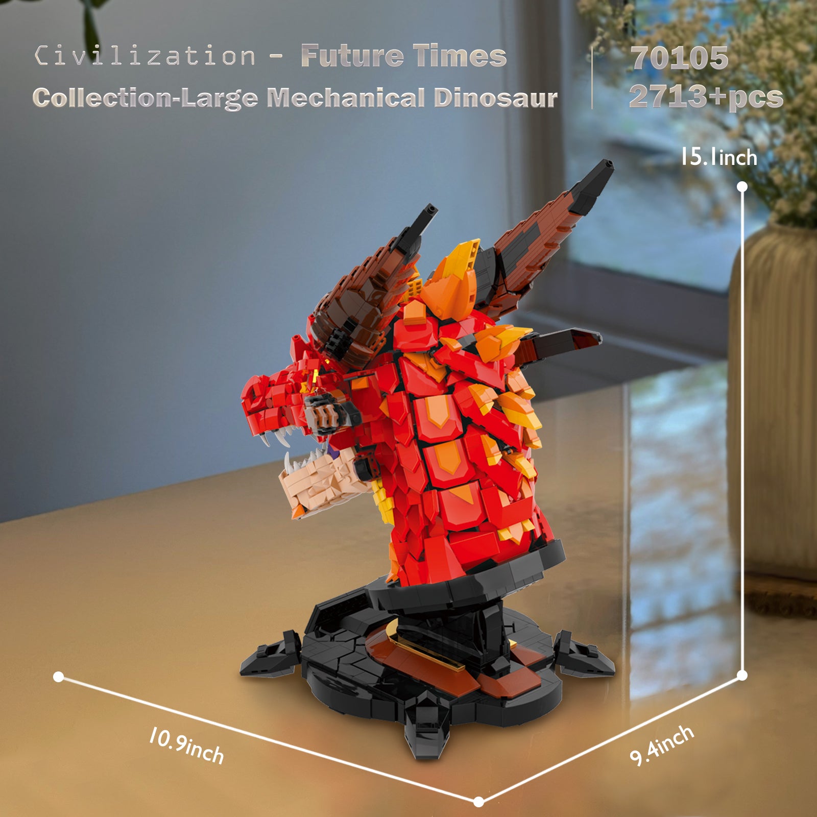 JMBricklayer Dragon Loong Head Building Blocks 70105 | 2713+ PCS ...
