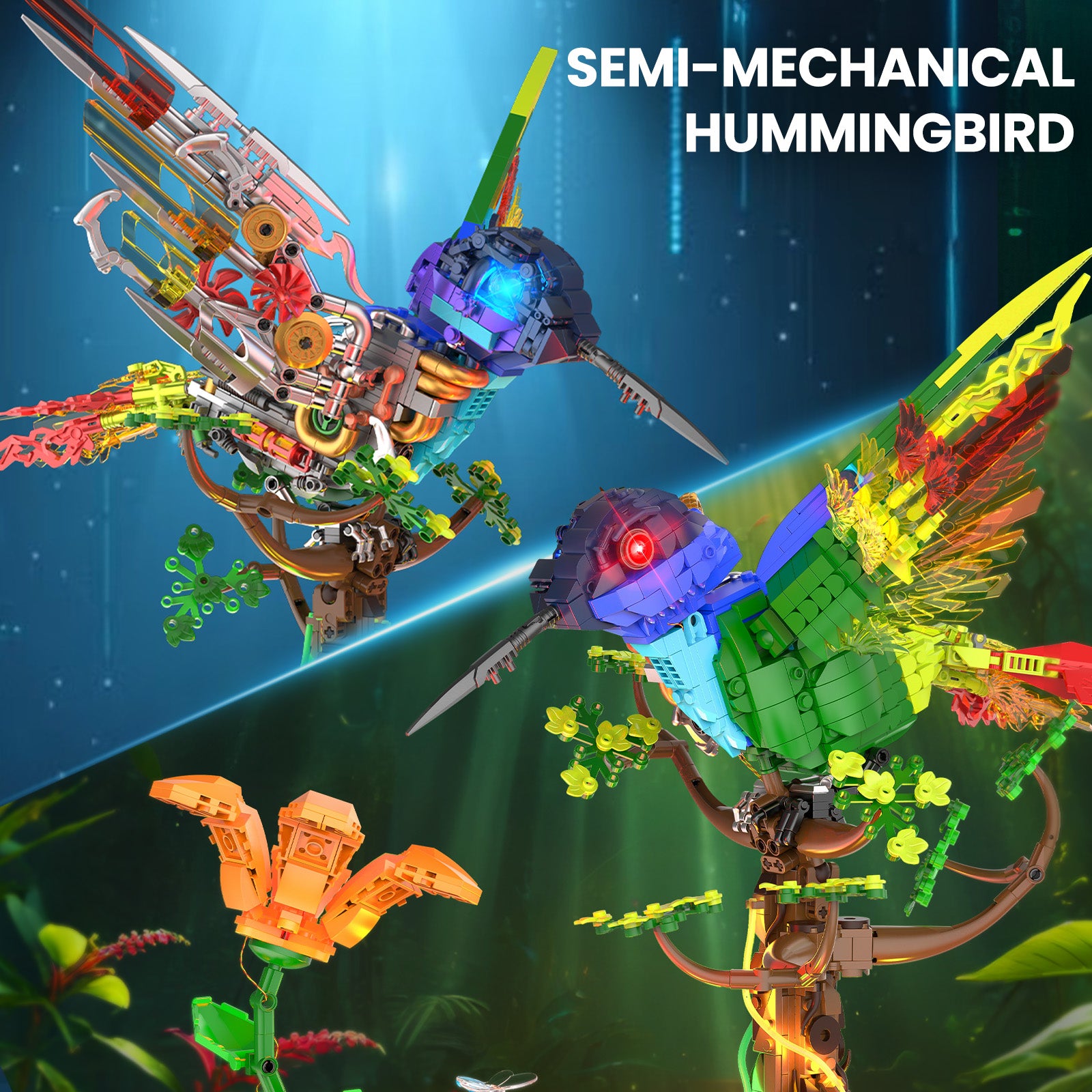 Hummingbird Building Blocks Mechanical Hummingbird Building Set 70011 – jmbricklayer