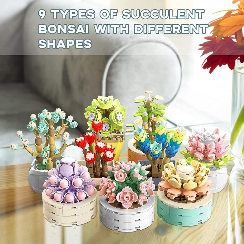 JMBrickalyer Succulent Sets, 9 Packs - 2