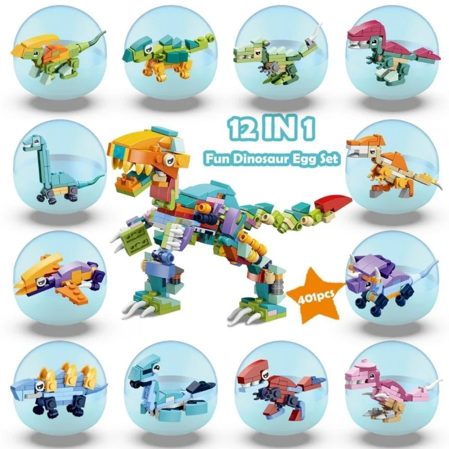 JMBricklayer JMB 12 Packs Dinosaur Theme Easter Eggs , 10101 - IMG 3