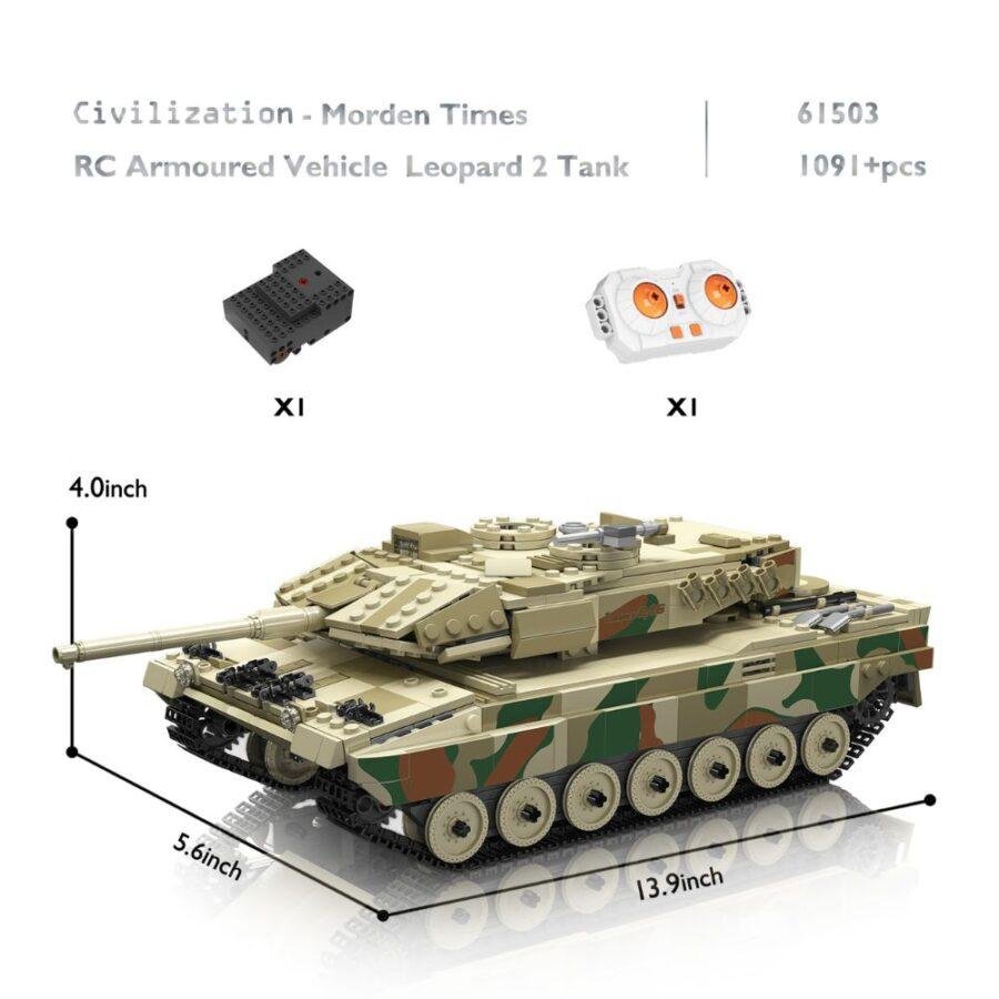 JMBricklayer Lego-compatible brick set toy-RC Leopard 2 Tank 61503 IMG2