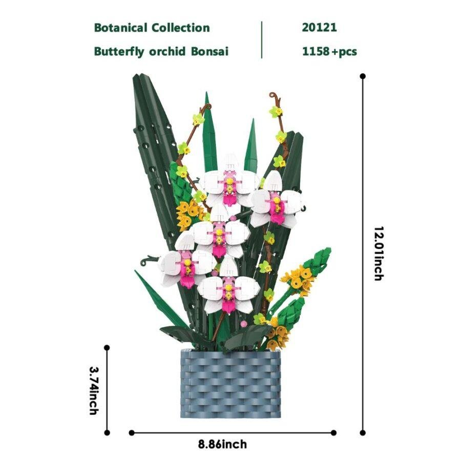 JMBricklayer Butterfly orchid Bonsai 20121 Brick Toys Set IMG2