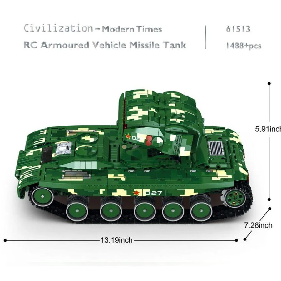 JMBricklayer RC Armoured Vehicle Missile Tank 61513 Brick Toys Set IMG2