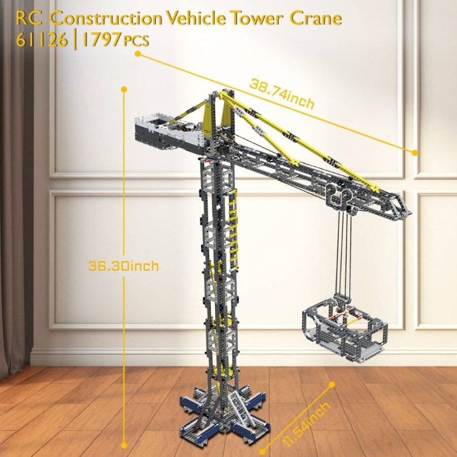 JMBricklayer RC Construction Vehicle Tower Crane 61126 Brick Toys Set IMG2