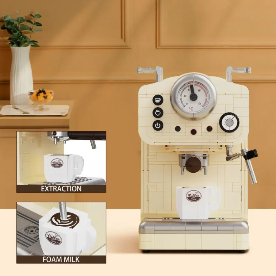 JMBricklayer Retro Semi-Automatic Espresso Machine 20135 brick toys set IMG4