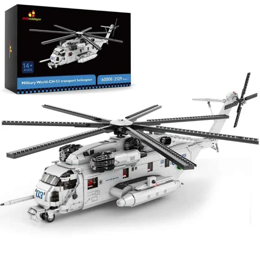JMBricklayer Military World-CH-53 transport helicopter 60008 Brick Toys IMG1