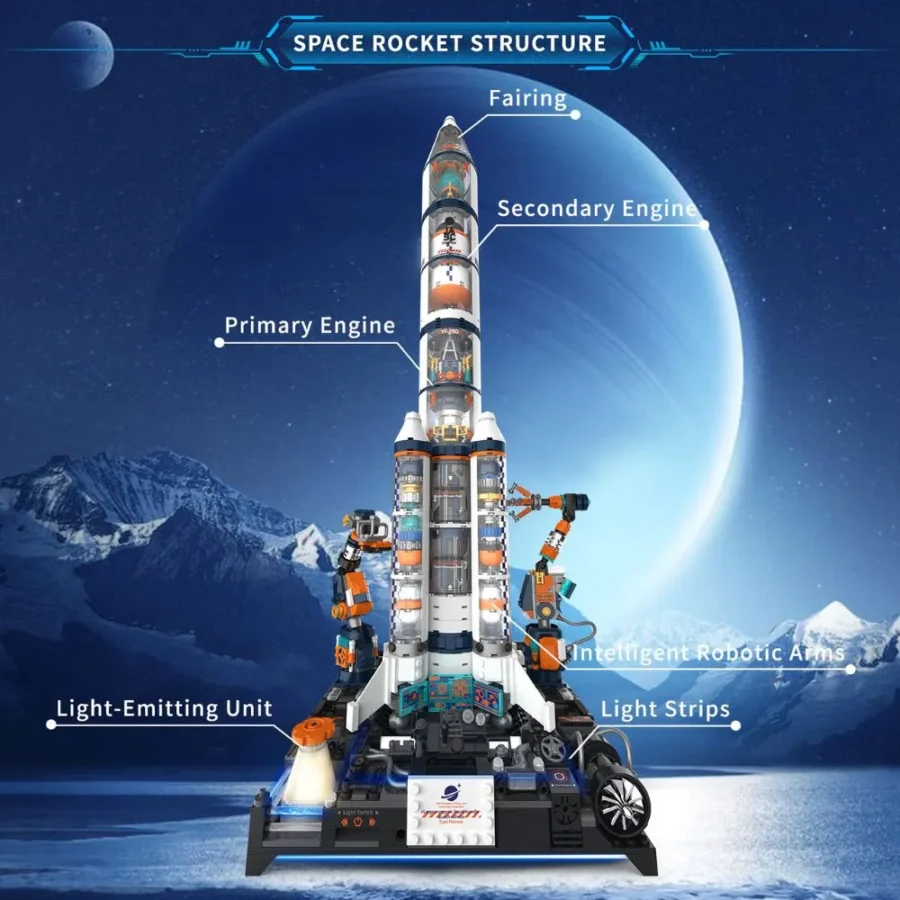 JMBricklayer Space Mechanical Rocket 70142 Brick toys IMG5