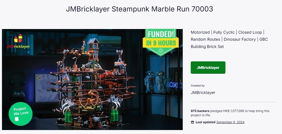 marble run 70003 on Kickstarter